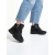 Ghete dama negre din piele ecologica si material textil Paityn, 3 - Kalapod.net