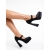 Pantofi dama negri cu toc din material textil Regena, 4 - Kalapod.net