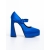 Pantofi dama albastri cu toc din material textil Regena, 5 - Kalapod.net