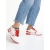 Pantofi sport dama verzi cu rosu din piele ecologica si material textil Raela, 4 - Kalapod.net