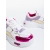 Pantofi sport dama albi cu fucsia din piele ecologica si material textil Reena, 6 - Kalapod.net