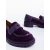 Mocasini dama mov din material textil Agneza, 6 - Kalapod.net