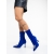 Botine dama albastre din material textil Taniel - Kalapod.net