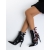 Botine dama negre din piele ecologica lacuita Penda - Kalapod.net