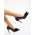 Pantofi dama negri cu toc din material textil Marliss - Kalapod.net