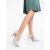 Pantofi dama argintii cu toc din material textil Tinara, 2 - Kalapod.net Pantofi dama argintii cu toc din material textil Tinara, 2 - Kalapod.net