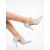 Pantofi dama argintii cu toc din material textil Tinara, 3 - Kalapod.net Pantofi dama argintii cu toc din material textil Tinara, 3 - Kalapod.net