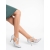 Pantofi dama argintii cu toc din material textil Tinara, 4 - Kalapod.net Pantofi dama argintii cu toc din material textil Tinara, 4 - Kalapod.net