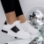 Pantofi sport dama albi cu negru din piele ecologica Reana - Kalapod.net