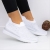 Pantofi sport dama albi din material textil Vorana - Kalapod.net