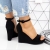 Sandale dama cu platforma negre din piele ecologica Arana, 3 - Kalapod.net