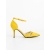 Pantofi dama cu toc galbeni din material textil Armara, 5 - Kalapod.net