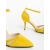 Pantofi dama cu toc galbeni din material textil Armara, 6 - Kalapod.net