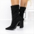 Botine dama cu toc negre din material textil Auvara, 4 - Kalapod.net