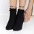 Botine dama cu toc negre din material textil Kamana, 2 - Kalapod.net