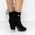 Botine dama cu toc negre din material textil Kamana, 5 - Kalapod.net