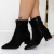 Botine dama cu toc negre din material textil Ataras, 2 - Kalapod.net