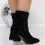 Botine dama cu toc negre din material textil Ataras, 5 - Kalapod.net