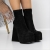 Botine dama cu toc negre din material textil Orsina, 2 - Kalapod.net