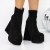 Botine dama cu toc negre din material textil Orsina, 3 - Kalapod.net
