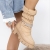 Cizme dama bej din piele ecologica si material textil  Belari, 4 - Kalapod.net