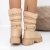 Cizme dama bej din piele ecologica si material textil  Belari, 5 - Kalapod.net