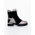 Ghete dama negre cu gri din piele ecologica si material textil Vitara, 5 - Kalapod.net
