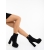 Botine dama cu toc negre din material textil Nuvera, 4 - Kalapod.net