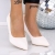 Pantofi dama cu toc bej din material textil Lizana, 3 - Kalapod.net