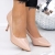Pantofi dama cu toc nude  din piele ecologica lacuita Lizana, 3 - Kalapod.net