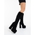Cizme dama cu toc negre din material textil Bestara, 3 - Kalapod.net