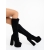 Cizme dama cu toc negre din material textil Bestara - Kalapod.net