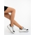 Pantofi sport dama albi cu negru din piele ecologica Ozara - Kalapod.net