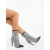 Botine dama cu toc negre din piele ecologica si material textil Sinary, 4 - Kalapod.net