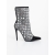 Botine dama cu toc negre din piele ecologica si material textil Sinary, 5 - Kalapod.net