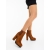 Botine dama cu toc maro din material textil Themara, 3 - Kalapod.net