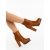 Botine dama cu toc maro din material textil Themara, 4 - Kalapod.net