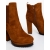 Botine dama cu toc maro din material textil Themara, 6 - Kalapod.net