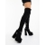 Cizme dama cu toc negre din material textil Ananda, 3 - Kalapod.net