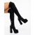 Cizme dama cu toc negre din material textil Ananda, 4 - Kalapod.net