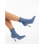 Botine dama albastre din material textil Adisia - Kalapod.net