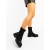 Botine dama negre din piele ecologica si material textil Kimola, 4 - Kalapod.net
