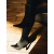 Botine dama negre din material textil Vanice - Kalapod.net