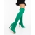 Cizme dama cu toc verde din material textil  Santera, 4 - Kalapod.net