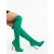 Cizme dama cu toc verde din material textil  Santera, 6 - Kalapod.net