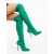 Cizme dama cu toc verde din material textil  Santera, 3 - Kalapod.net
