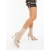 Botine dama cu toc bej din material textil Zemira, 4 - Kalapod.net