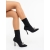 Botine dama cu toc negre din material textil Zemira, 4 - Kalapod.net