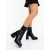 Botine dama cu toc negre din piele ecologica Wilfreda, 5 - Kalapod.net