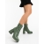 Botine dama cu toc verzi din piele ecologica Wilfreda, 2 - Kalapod.net